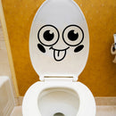 Removable Smile Face Toilet Washroom Letter Decal Wall Sticker DIY PVC Decor