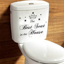 Removable Best Seat Toilet Washroom Letter Decal Wall Sticker DIY PVC Decor