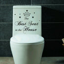 Removable Best Seat Toilet Washroom Letter Decal Wall Sticker DIY PVC Decor