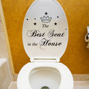 Removable Best Seat Toilet Washroom Letter Decal Wall Sticker DIY PVC Decor