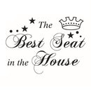 Removable Best Seat Toilet Washroom Letter Decal Wall Sticker DIY PVC Decor