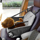 Folding Pet Dog Travel Booster Bag Car Seat Carrier Safety Belt Cover Grey