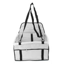 Folding Pet Dog Travel Booster Bag Car Seat Carrier Safety Belt Cover Grey
