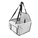 Folding Pet Dog Travel Booster Bag Car Seat Carrier Safety Belt Cover Grey