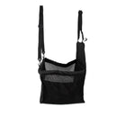 Folding Dog Pet Travel Booster Bag Car Seat Carrier Safety Mesh Cover Black