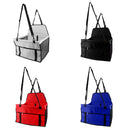 Folding Dog Pet Travel Booster Bag Car Seat Carrier Safety Mesh Cover Black