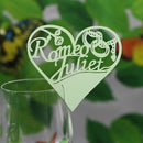 Generic 50PCS Hollow Heart Shape Table Name Place Cards Wedding Christmas Party Decoration Green