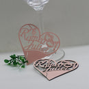 Generic 50PCS Hollow Heart Shape Table Name Place Cards Wedding Christmas Party Decoration Pink
