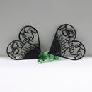 Generic 50PCS Hollow Heart Shape Table Name Place Cards Wedding Christmas Party Decoration Black
