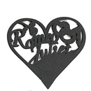 Generic 50PCS Hollow Heart Shape Table Name Place Cards Wedding Christmas Party Decoration Black