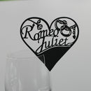 Generic 50PCS Hollow Heart Shape Table Name Place Cards Wedding Christmas Party Decoration Black