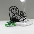 Generic 50PCS Hollow Heart Shape Table Name Place Cards Wedding Christmas Party Decoration Black