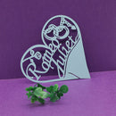 Generic 50PCS Hollow Heart Shape Table Name Place Cards Wedding Christmas Party Decoration Blue