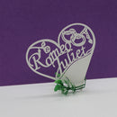 Generic 50PCS Hollow Heart Shape Table Name Place Cards Wedding Christmas Party Decoration Ice White