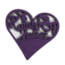 Generic 50PCS Hollow Heart Shape Table Name Place Cards Wedding Christmas Party Decoration Purple