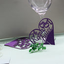 Generic 50PCS Hollow Heart Shape Table Name Place Cards Wedding Christmas Party Decoration Purple