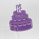 Generic 50PCS Cake Shape Glass Table Name Place Cards Decoration for Wedding Birthday Party Purple