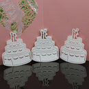 Generic 50PCS Cake Shape Glass Table Name Place Cards Decoration for Wedding Birthday Party Ice white