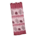 Floral Pattern Window Door Balcony Drape Curtain Home Office Decor Dark Purple