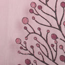 Floral Pattern Window Door Balcony Drape Curtain Home Office Decor Dark Purple