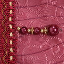 Floral Pattern Window Door Balcony Drape Curtain Home Office Decor Dark Purple