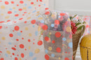Colourful Dot Pattern Window Door Balcony Curtain Home Office Decor Red