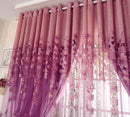 1Pc 100x250cm Morning Glory Bedroom Window Voile Cortina Jacquard Curtain Drape Purple