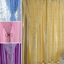 Generic Circle Pattern Tulle Door Window Curtains Panel Drapes Yellow 200x100cm