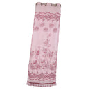 Generic Jacquard Flower Pattern Beaded Tulle Door Window Curtains Panel Drapes Wine Red 250x100cm