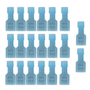 20pcs Fully Insulated Electrical Female Spade Wire Connector Terminals Blue