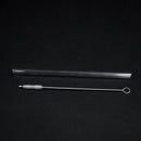 4pcs 20cm Straight Glass Drinking Straw Sucking Tube + 1pc Cleaning Brush