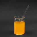4pcs 20cm Straight Glass Drinking Straw Sucking Tube + 1pc Cleaning Brush