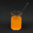 4pcs 20cm Straight Glass Drinking Straw Sucking Tube + 1pc Cleaning Brush