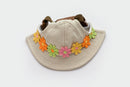 Flower Dog Cat Puppy Pet Chihuahua Sport Cap Bucket Hat Visor Sunbonnet M