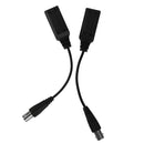 2Pcs CCTV BNC Female to RJ45 Female IP Extender Over Coax Balun Transceiver