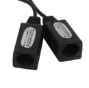 2Pcs CCTV BNC Female to RJ45 Female IP Extender Over Coax Balun Transceiver