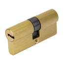 65MM 27.5/10/27.5 Brass Brushed Key Cylinder Door Lock Barrel with 8 keys