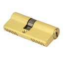 70MM 27.5/10/32.5 Brass Brushed Key Cylinder Door Lock Barrel with 8 keys