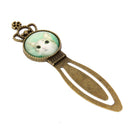 Antique Crown Frame Cat Pattern Metal Clip Bookmark Marker Reading Gift
