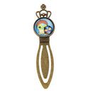 Antique Crown Frame Mother and Baby Owl Metal Clip Bookmark Reading Marker