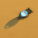 Antique Style Fat Owl Pattern Metal Clip Bookmark Marker Reading Gift