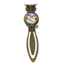 Antique Style Fat Purple Owl Pattern Metal Clip Bookmark Marker Reading Gift
