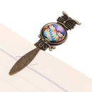 Antique Style Fat Purple Owl Pattern Metal Clip Bookmark Marker Reading Gift
