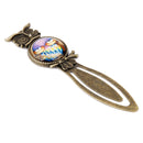 Antique Style Fat Purple Owl Pattern Metal Clip Bookmark Marker Reading Gift