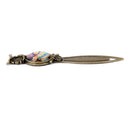 Antique Style Fat Purple Owl Pattern Metal Clip Bookmark Marker Reading Gift