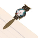 Antique Style White Rabbit Pattern Metal Clip Bookmark Marker Gift