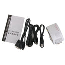PC Laptop VGA to TV RCA Composite S-video Converter Box + 3.5mm Audio Cable