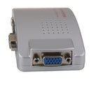 PC Laptop VGA to TV RCA Composite S-video Converter Box + 3.5mm Audio Cable