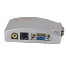 PC Laptop VGA to TV RCA Composite S-video Converter Box + 3.5mm Audio Cable