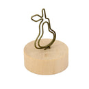 Pear Clip Photo Holder Picture Card Note Memo Display Wood Base Standing DIY
